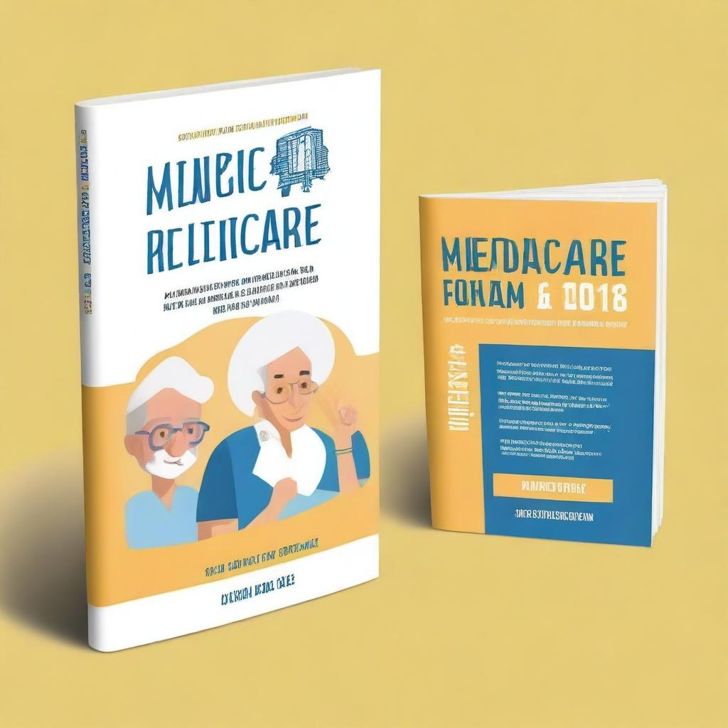 Create a book cover and back cover for a book about Medicare titled 'MEDICARE 1,2,3: Tu guía - Todo lo que hay que saber para un retiro digno siendo hispano en los Estados Unidos'