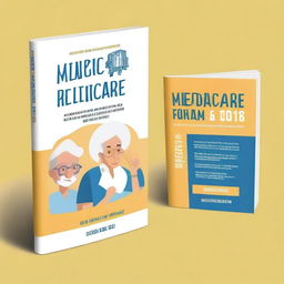 Create a book cover and back cover for a book about Medicare titled 'MEDICARE 1,2,3: Tu guía - Todo lo que hay que saber para un retiro digno siendo hispano en los Estados Unidos'