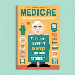 Create a book cover and back cover for a book about Medicare titled 'MEDICARE 1,2,3: Tu guía - Todo lo que hay que saber para un retiro digno siendo hispano en los Estados Unidos'