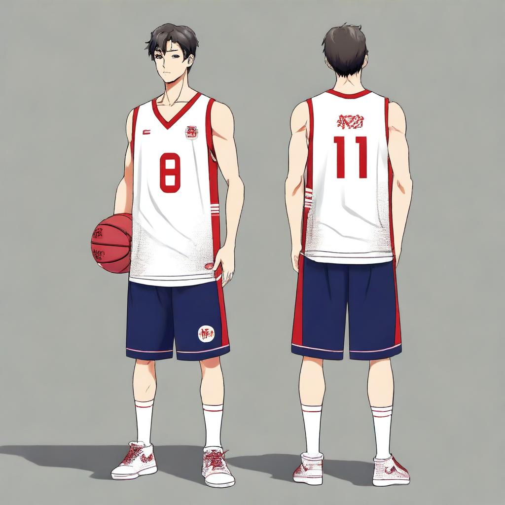 A basketball uniform inspired by the design of the Japanese football jersey