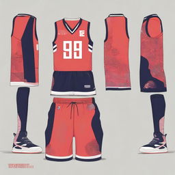 A basketball uniform inspired by the design of the Japanese football jersey