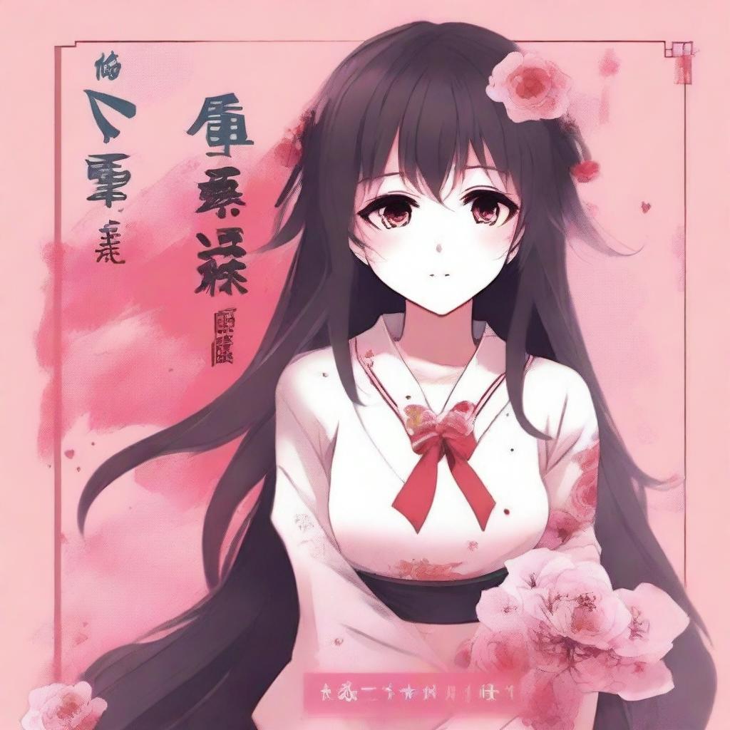 Create an anime book cover for a yandere-themed story