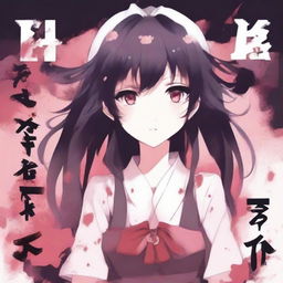 Create an anime book cover for a yandere-themed story