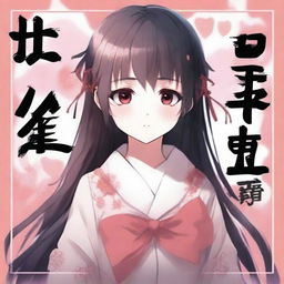 An anime book cover featuring a cute yandere girl