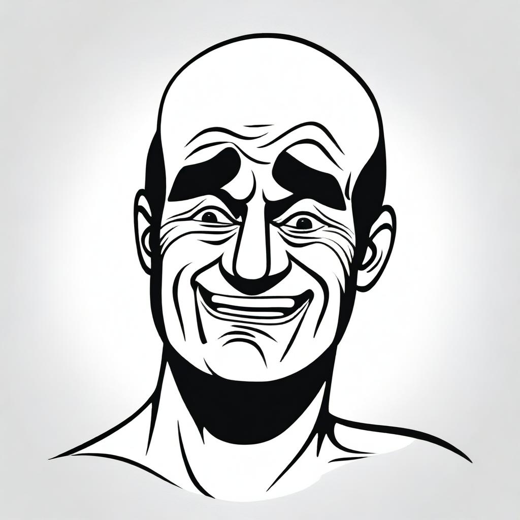 Create an illustration of a man with a noticeable bump on his head