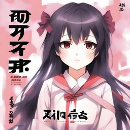 An anime book cover featuring a cute yandere girl