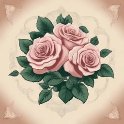 Create a design for the title 'Roses of the Past'