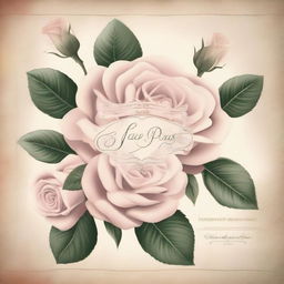 Create a design featuring the phrase 'Roses of the Past'