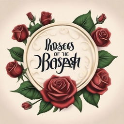 Create a calligraphy design for the title 'Roses of the Past'