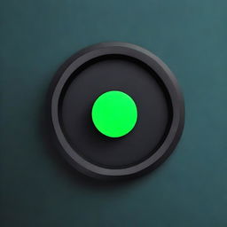 A start button with a dark minimalism design