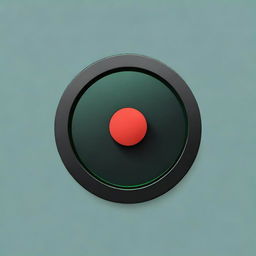 A start button with a dark minimalism design