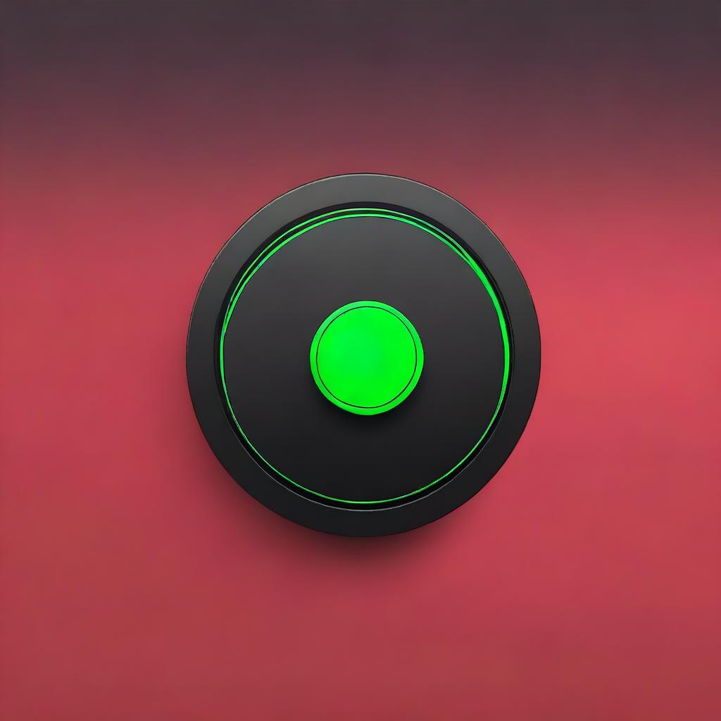 A start button with a dark minimalism design