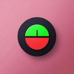 A start button with a dark minimalism design