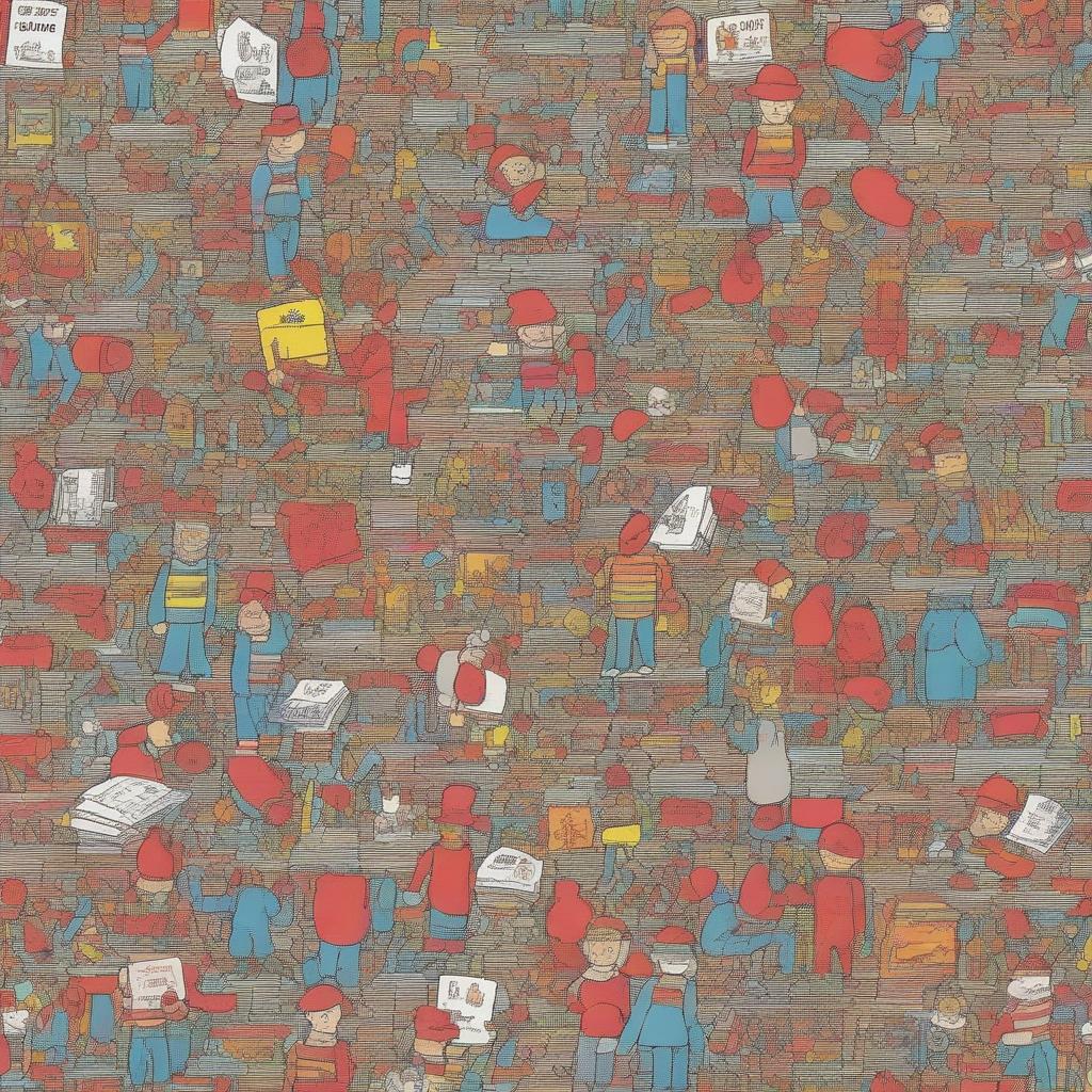 Design a book cover for a 'Where's Waldo' book