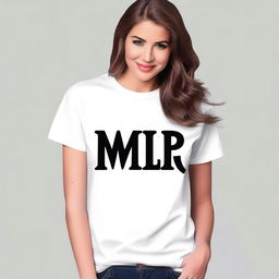 Create a t-shirt design featuring the word 'MR'