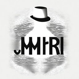 A stylish clothing design featuring the text 'MR'