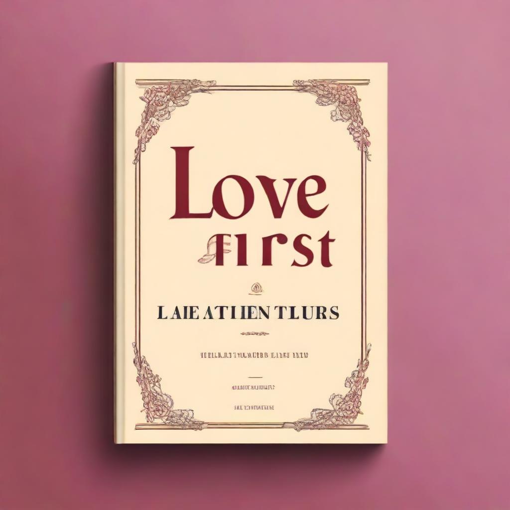 Create a book cover with the title 'Love at First Avoidance' in a fancy and slightly modern font