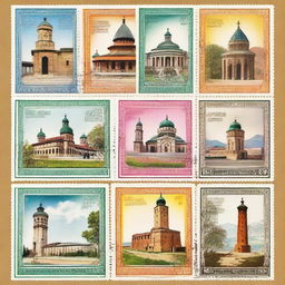 A collection of beautifully designed Bulgarian postage stamps