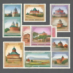 A collection of beautifully designed Bulgarian postage stamps