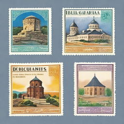 A collection of beautifully designed Bulgarian postage stamps