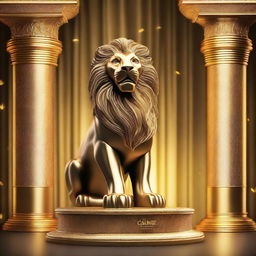 Design a glamorous and dramatic high-detail cinematic artwork symbolizing a prestigious award ceremony