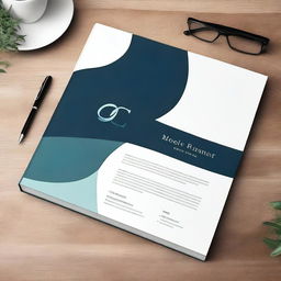 A professional portfolio cover featuring elegant and modern design elements