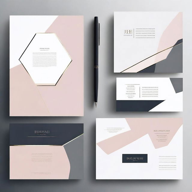 A professional portfolio cover featuring elegant and modern design elements