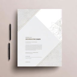 A professional and elegant portfolio cover page featuring a clean and modern design