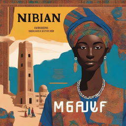 A beautifully illustrated book cover featuring a Nubian character in traditional attire