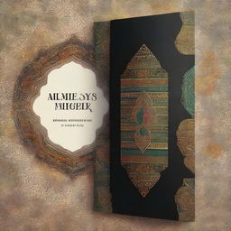 A modern Nubian-themed book cover design, featuring elegant and intricate patterns inspired by Nubian culture