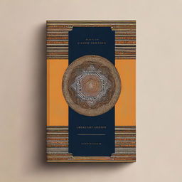 A modern Nubian-themed book cover design, featuring elegant and intricate patterns inspired by Nubian culture