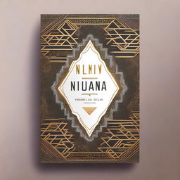 A modern Nubian-themed book cover design, featuring elegant and intricate patterns inspired by Nubian culture