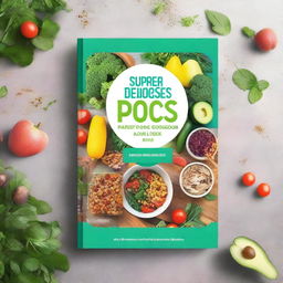 Create an ebook mockup cover for a cookbook titled 'Super Delicious Plant Based PCOS Cookbook for Newly Diagnosed'