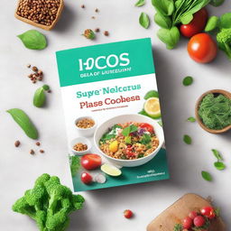 Create an ebook mockup cover for a cookbook titled 'Super Delicious Plant Based PCOS Cookbook for Newly Diagnosed'