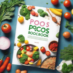 Create an ebook mockup featuring the title 'Super Delicious Plant Based PCOS Cookbook for Newly Diagnosed'