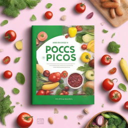 Create an ebook mockup featuring the title 'Super Delicious Plant Based PCOS Cookbook for Newly Diagnosed'