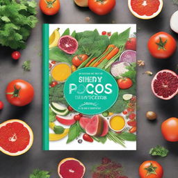 Create an ebook cover mockup for a cookbook titled 'Super Delicious Plant Based PCOS Cookbook for Newly Diagnosed'