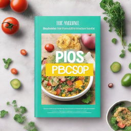 Create an ebook mockup cover for a cookbook titled 'Super Delicious PCOS Cookbook for Newly Diagnosed'