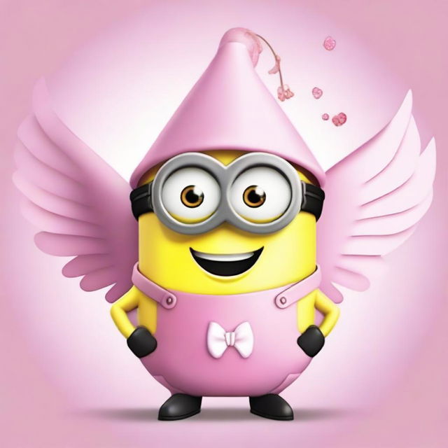 Create an image of a Minion dressed as a bell for Easter