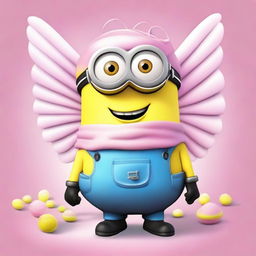 Create an image of a Minion dressed as a bell for Easter