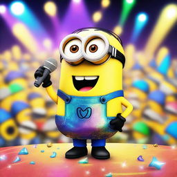 A Minion character finally becomes a popstar, wearing a popstar Minion skin