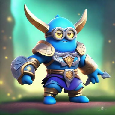 A vibrant and detailed image showcasing the new skin, Spirit Knight Minion, with a shoutout to MinionXSQ