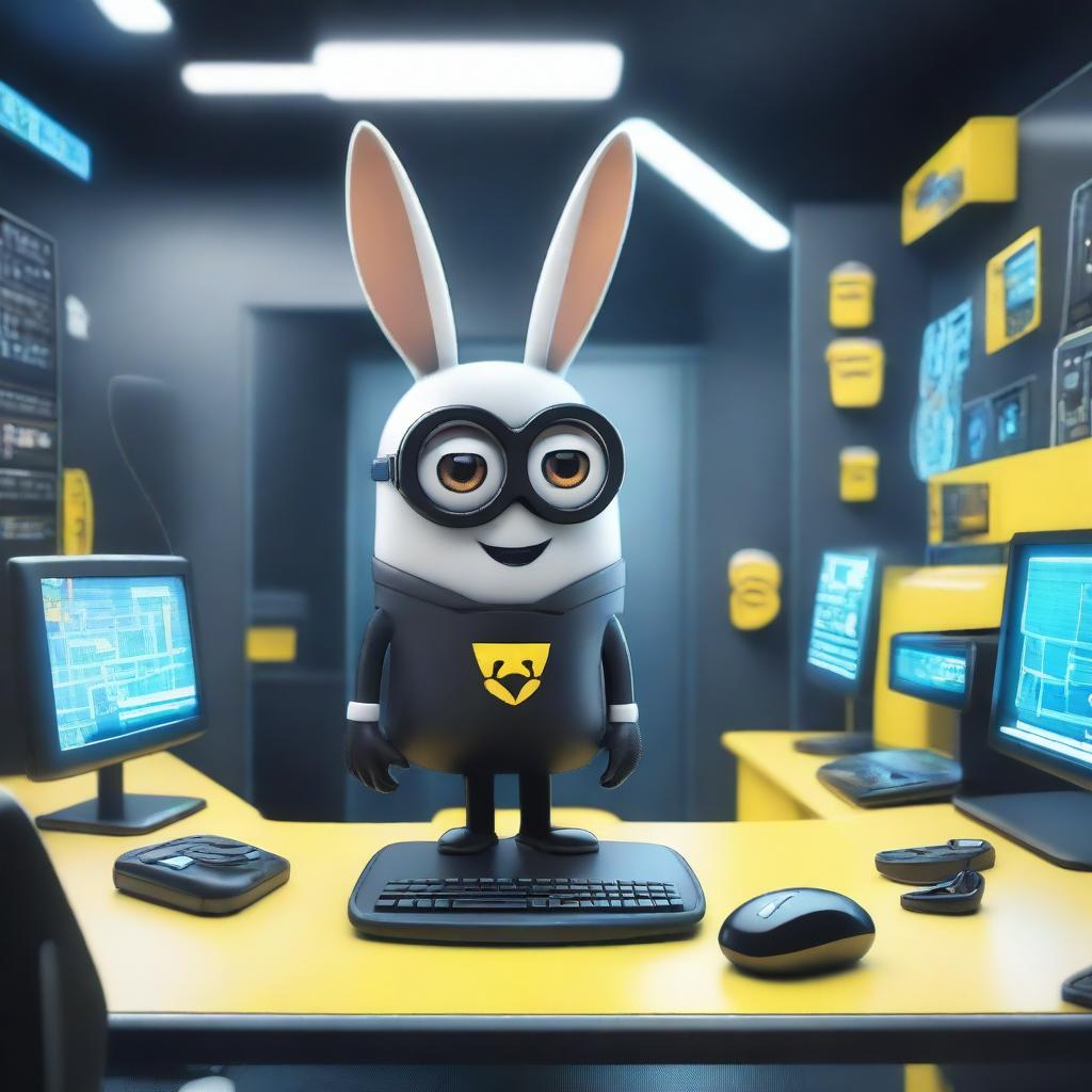 A dark bunny minion undergoes a stylish and modern remodel