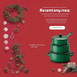 Create a festive and eye-catching social media post for a Holiday (Christmas) Season Sale at Le Creuset