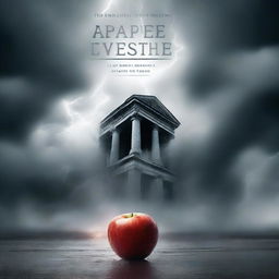 An ebook cover design featuring a dramatic scene of a building in the midst of a storm with the text 'Apple: Taking the Market by Storm'