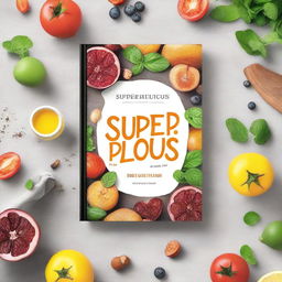 Create an ebook mockup for a cookbook titled 'Super Delicious'