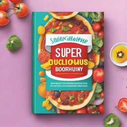 Create an ebook mockup for a cookbook titled 'Super Delicious'