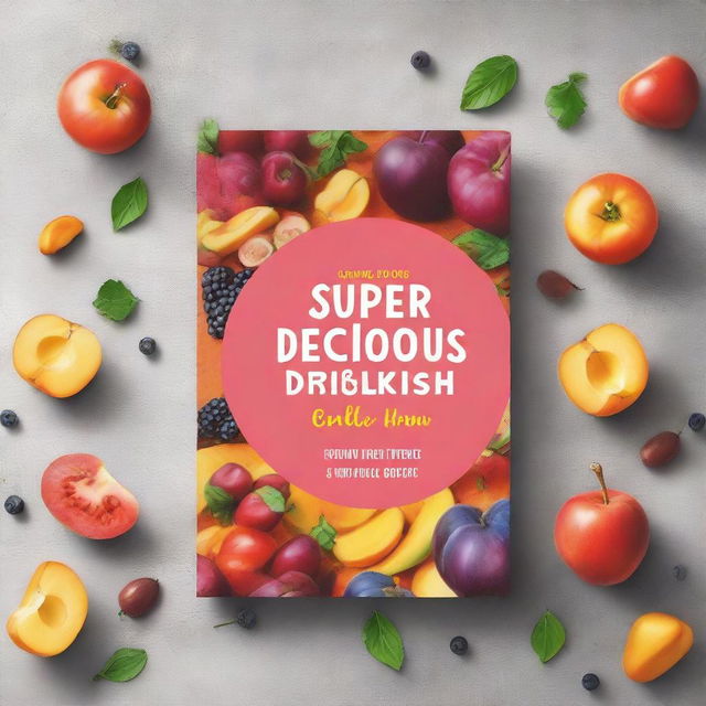 Create an ebook mockup for a cookbook titled 'Super Delicious'