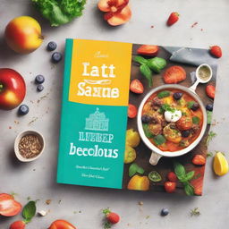 Create an ebook mockup for a cookbook titled 'Super Delicious'