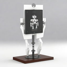 Design an elegant display stand for showcasing the book 'Lort (Internet of Robotics Things)'